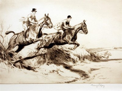 Lot 2030 - George Soper RE (1870-1942) ''Beginning of the Day'' ''Well Over'' Signed, drypoint etchings,...