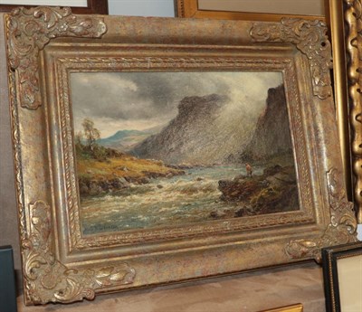 Lot 2040 - Alfred de Breanski Snr. (1852-1928) ''The River Dee'' Signed, oil on canvas, 19cm by 29cm  See...