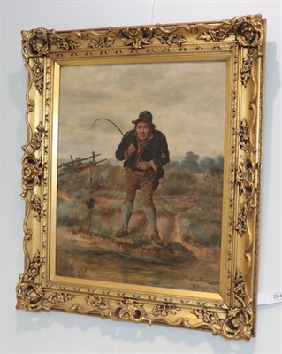 Lot 2041 - John Augustus Thelwall (fl. 1883-1896)  The disappointed fisherman Signed, oil on canvas, 51cm...