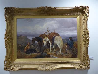 Lot 2044 - Robert Cleminson (fl.1864-1903) ''The Day is Ended'' Signed, oil on canvas, 60cm by 90cm See...