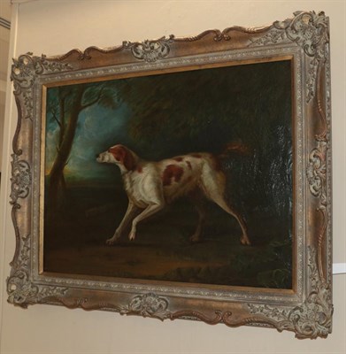 Lot 2053 - Follower of Henry Bernard Chalon (1770-1849)  Study of a Spaniel in a landscape  Oil on canvas,...