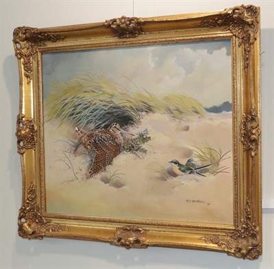 Lot 2061 - Robert Milliken (b.1920) Irish  Woodcock and Wagtail  Signed and dated (19)75, oil on canvas,...