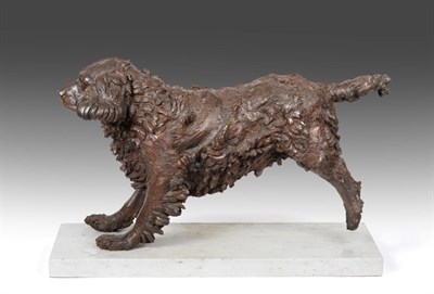 Lot 2081 - Sally Arnup FRBS, ARCA (1930-2015) ''Working Spaniel'' Signed and numbered IV/X, bronze on a marble
