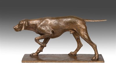 Lot 2083 - Sally Arnup FRBS, ARCA (1930-2015) ''Pointer dog, Ucello'' (1991) Signed and inscribed A/C, bronze