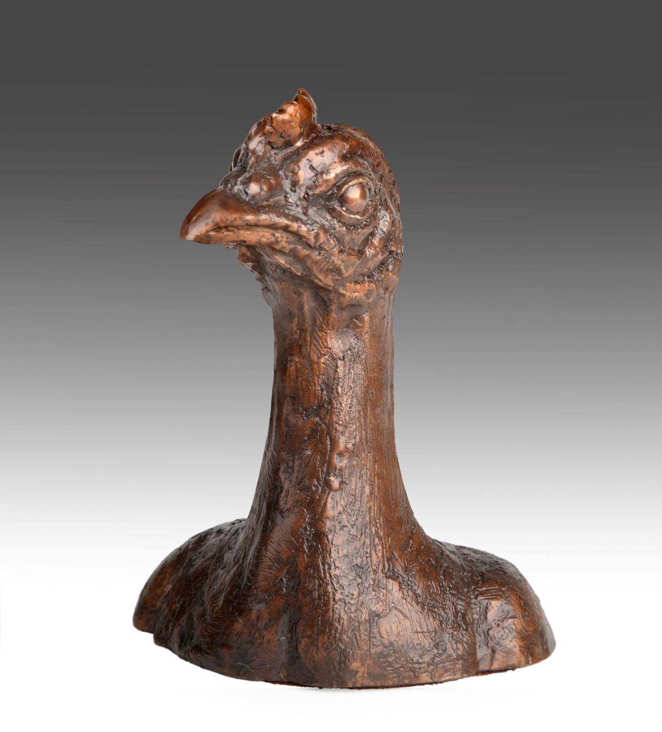 Lot 2087 - Sally Arnup FRBS, ARCA (1930-2015) ''Modern Game Hen Head'' Signed and numbered I/X, bronze,...