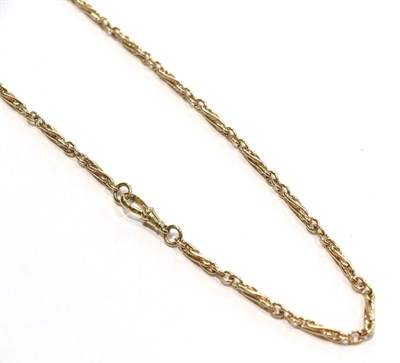 Lot 220 - A 9 carat gold fancy link necklace, length 46.5cm