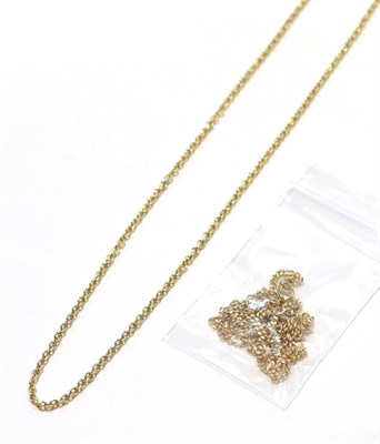 Lot 259 - Two 18 carat gold chains, both length 46cm (2)