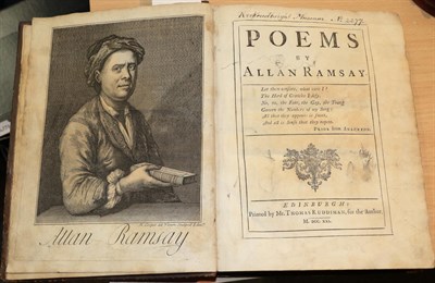 Lot 273 - Ramsay, Allan, Poems. Edinburgh: Printed by Mr Thomas Ruddiman for the Author, 1721. 4to, full...