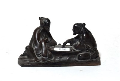 Lot 296 - Chinese carving modelled as two men