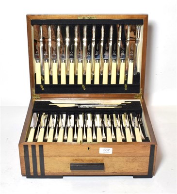 Lot 307 - A canteen of cutlery for twelve contained within an Art Deco style box