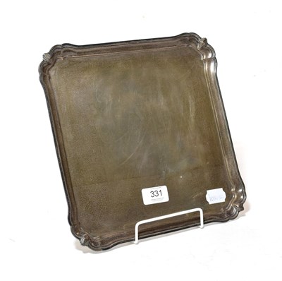 Lot 331 - A silver salver of square form