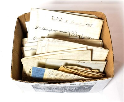 Lot 342 - Wensleydale Area - A quantity of indentures - deeds, probate, apprenticeship, etc. relating to...