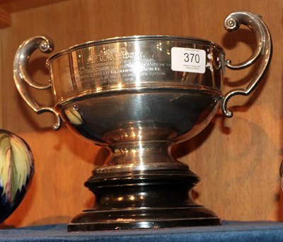 Lot 370 - A silver bowl with presentation inscription