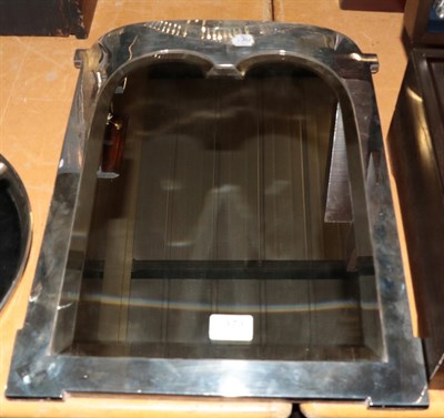 Lot 373 - An Art Deco silver framed mirror, Birmingham, 1938, for wall hanging, missing easel support,...