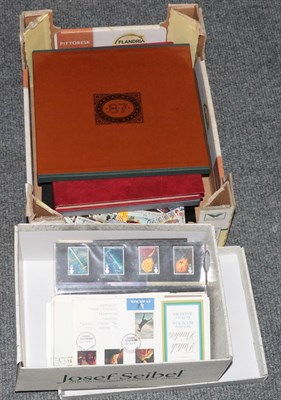 Lot 377 - Six albums of mixed British, Australian and world stamps and a quantity of 1st day covers