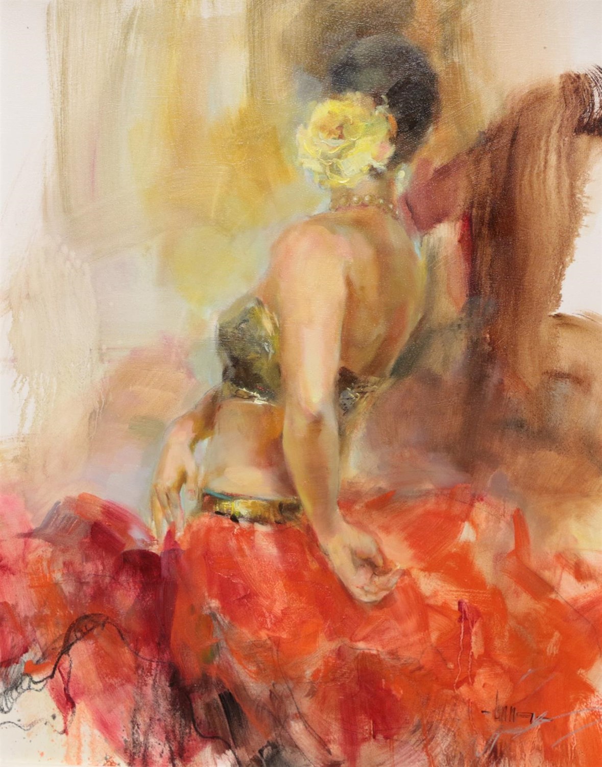 Lot 1015 - Anna Razumovskaya (Contemporary) Russian ''Splendour Dance III'' Signed, acrylic on canvas,...