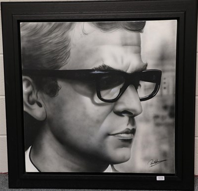 Lot 1016 - Paul Karslake (b.1958) ''Michael Caine III'' Signed, mixed media on canvas, 76cm by 76cm   Artist's
