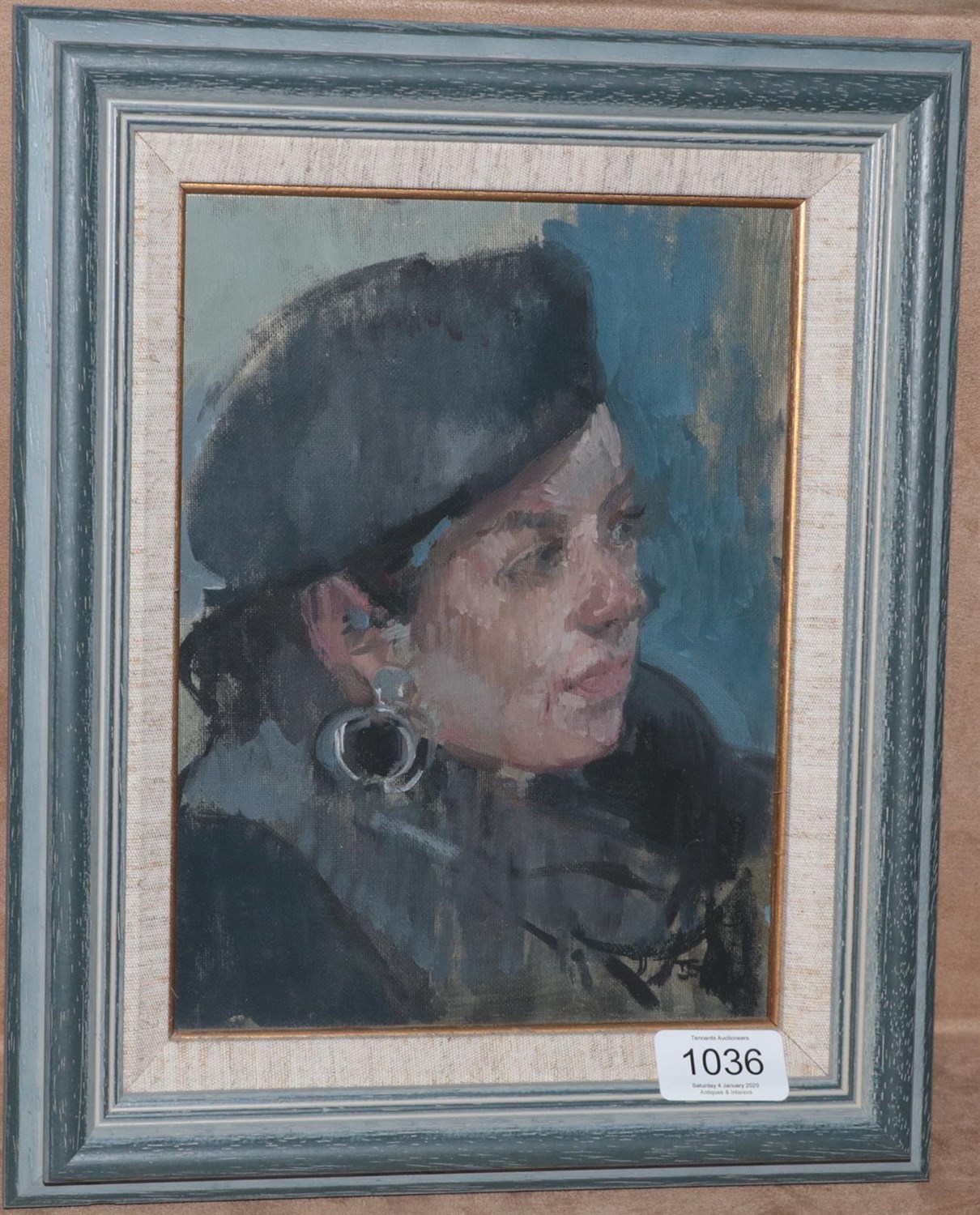 Lot 1036 - Tom Coates (b.1941) ''Charlotte Bronte Elmes'', 1993 Initialled, inscribed verso, oil on board,...