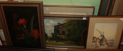 Lot 1054 - Charles W Shillito, The Old Prince Henry Grammar School, Otley, signed oil on board; together...