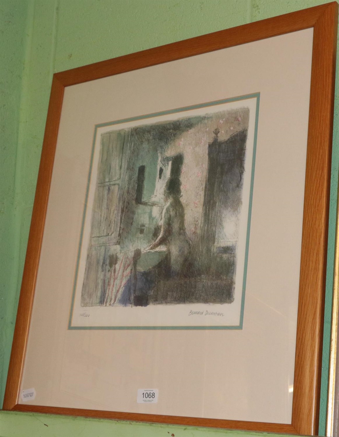 Lot 1068 - Bernard Dunstan, signed print of a lady by a window