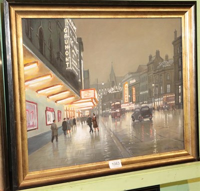 Lot 1083 - Steven Scholes (b.1952), ''The Gaumont Oxford Street, Manchester  1965'', 20cm by 16cm