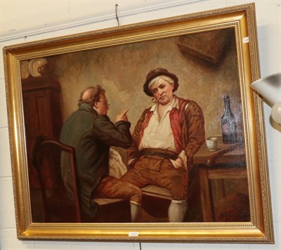 Lot 1117 - W Fitz, British late 19th century, Village Drunk, oil on canvas signed, 70cm by 90.5cm