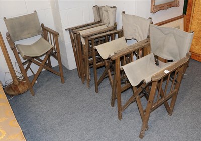 Lot 1177 - A set of six Mulberry directors chairs (a.f.)