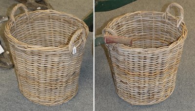 Lot 1189 - A pair of wicker baskets