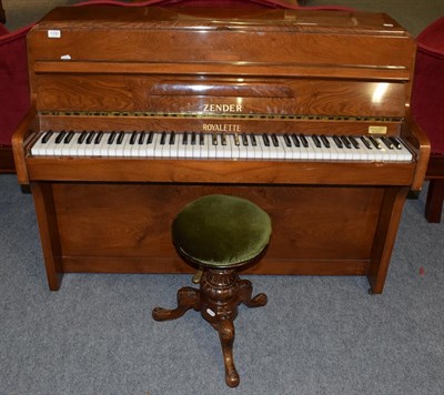 Lot 1190 - A 1930's Zender Royal Ette overstrung upright piano