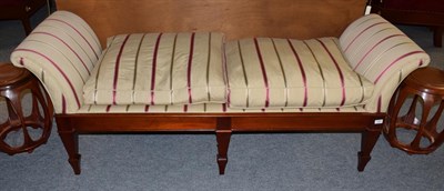 Lot 1200 - Scroll end two-seater pouffe made, by Anthony Nixon, bespoke furniture makers, Barnard Castle,...