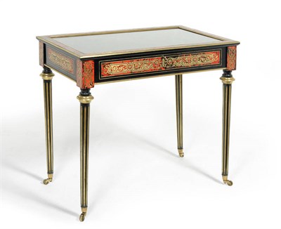 Lot 1362 - A French Napoleon III Red Tortoiseshell, Ebonised and Brass Inlaid Bijouterie Table, 3rd...