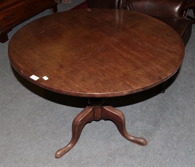 Lot 1272 - George III mahogany tripod table, 94cm diameter
