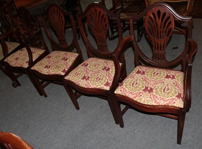 Lot 1280 - Set of four 19th century mahogany chairs, including two carvers