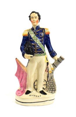 Lot 1053 - A Staffordshire Pottery Figure of Admiral Dundas, mid 19th century, 36cm high