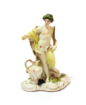 Lot 1082 - A Meissen Porcelain Figure of a Classical Youth Representing Autumn, circa 1750, standing...