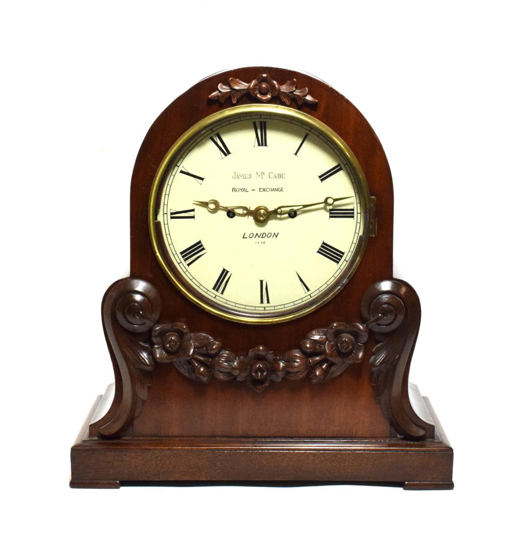 Lot 1135 - A Mahogany Striking Table Clock, signed