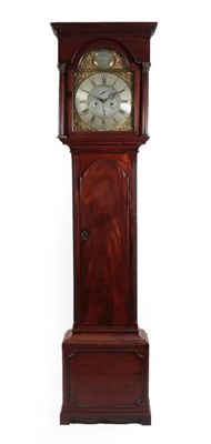Lot 1141 - ~ A Mahogany Eight Day Longcase Clock, signed Hills, Sunderland, circa 1780, flat top pediment,...