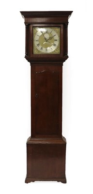 Lot 1142 - ~ An Oak Thirty Hour Longcase Clock, signed H.Lough, Penrith, circa 1784, flat top pediment,...