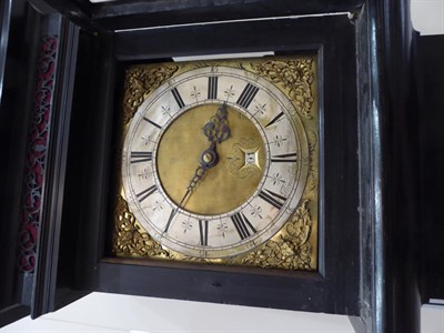 Lot 1155 - An Ebonised Thirty Hour Longcase Clock, signed Thomas Lodge, London, circa 1720, flat top pediment