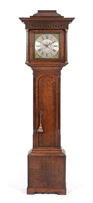 Lot 1157 - An Oak Thirty Hour Longcase Clock, signed Wm Ewbank, Elland, circa 1770, caddied pediment, hood and