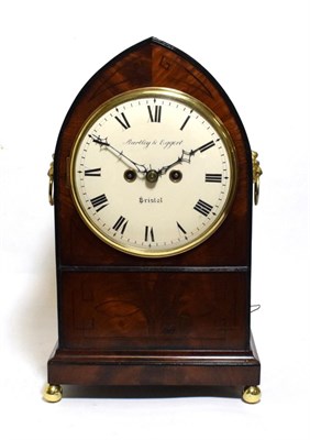 Lot 1171 - A Regency Mahogany Striking Table Clock, signed Bartley & Eggert, Bristol, lancet pediment,...