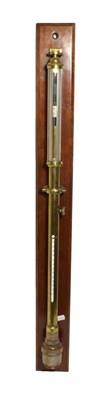 Lot 1174 - A Fortin Barometer, signed Adie, London, No.763, 19th century, single vernier scale,...