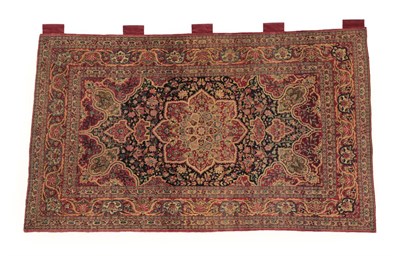 Lot 1221 - Isfahan Rug Central Iran, circa 1910 The deep indigo field of vines around a flowerhead...