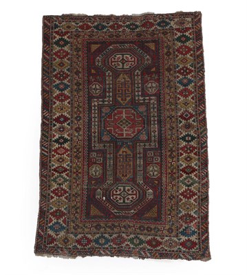 Lot 1229 - Kuba Rug North East Caucasus, late 19th century The madder field with double niche centred by...
