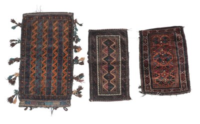 Lot 1231 - Baluch Balisht (Pillow) West Afghanistan, circa 1920 The camel ground with a column of serrated...