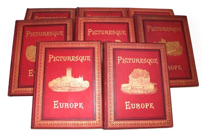 Lot 1244 - Picturesque Europe with Illustrations on Steel and Wood, Cassell ...,  eight large illustrated...