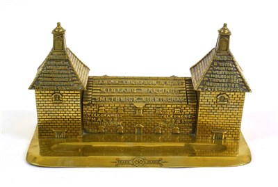Lot 1260 - A Brass Novelty Desk Stand, Samuel Thompson & Sons, Midland Maltings, Smethwick, circa 1900, of...