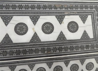 Lot 1271 - A Vizagapatam Ivory, Ebony and Sadeli Work Box, mid 19th century, of sarcophagus form with...