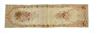 Lot 1287 - An Early 19th Century Aubusson Entre-Fenetres Tapestry Panel, depicting a large oval cartouche...