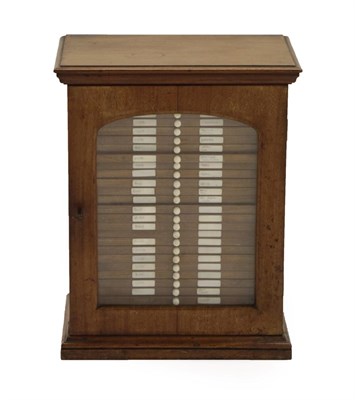 Lot 1414 - A Victorian Mahogany Microscope Slide Specimen Cabinet, by Thomas Gurney, London, circa 1870,...